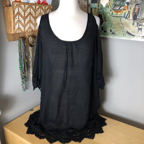 VENUS Boho Flowing Lace Cover Up Tunic Dress - Picture 3 of 14